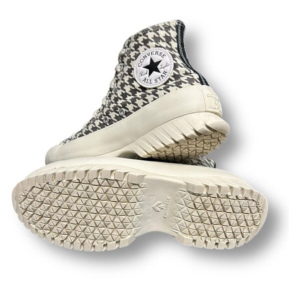 Converse Chuck Taylor All Star Lugged A05053C Hi Top Houndstooth Mens 6 Womens 8 - Picture 9 of 12